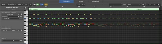 MIDI editory v Logic Pro X