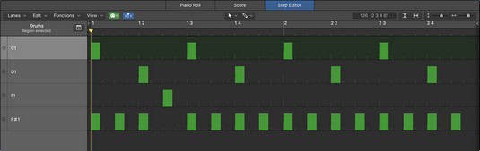 MIDI-editorer i Logic Pro X