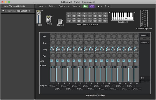 MIDI-editorit Logic Pro X:ssä