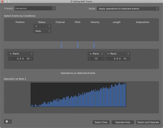 MIDI-editorit Logic Pro X:ssä