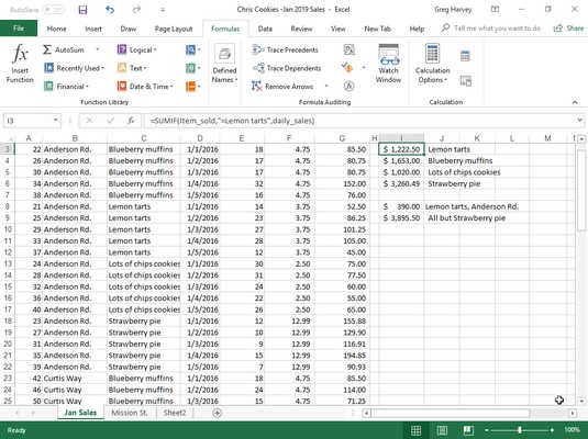 Excel 2019: Exceli SUMIF-i kasutamine tingimuslikuks summeerimiseks