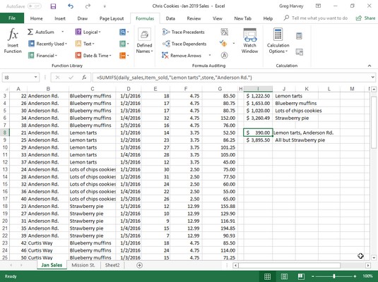 „Excel 2019“: „Excel SUMIF“ naudojimas sąlyginiam sumavimui