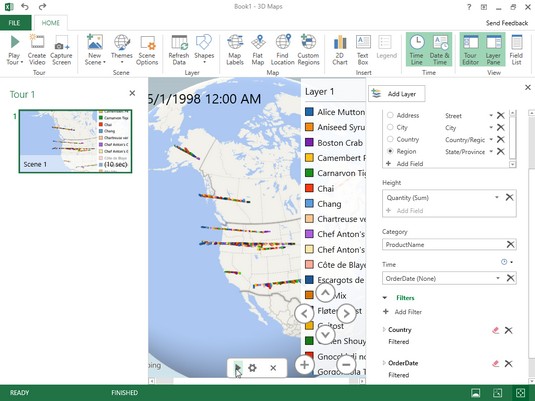 Hvernig á að nota 3D kortaeiginleikann í Excel 2019