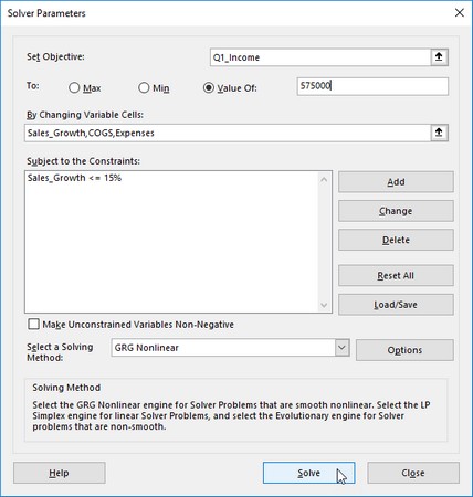 Как да използвате Excel 2019 Solver