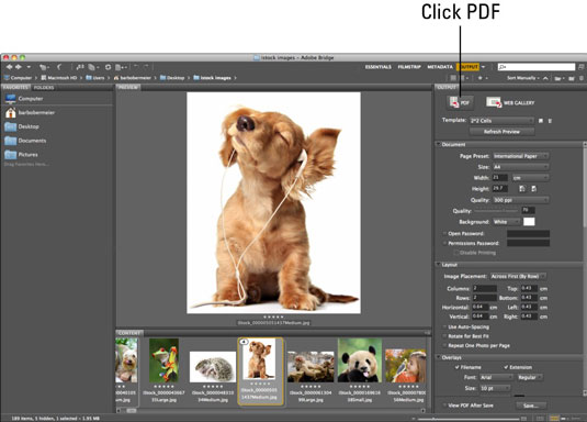 Kako stvoriti PDF prezentacije iz Photoshop CS6 datoteka u Bridgeu