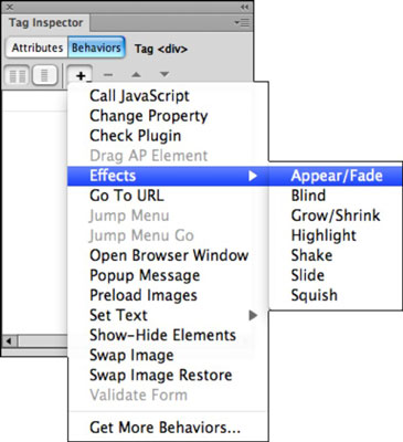 Si të përdorni sjelljet me kuti në Adobe Dreamweaver CS6