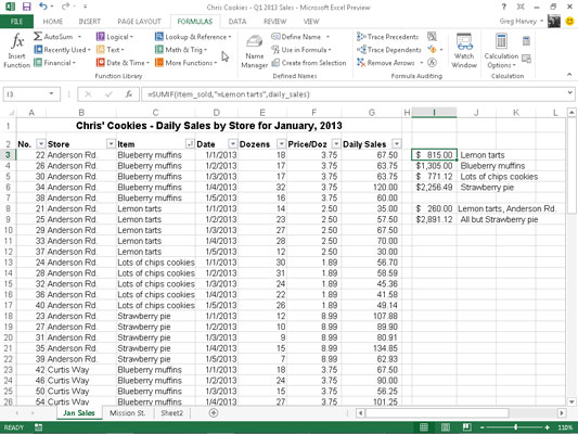 Kaip naudoti sąlyginį sumavimą programoje „Excel 2013“.