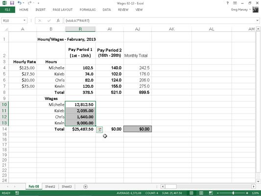 Si të ndërtoni formula të grupeve në Excel 2013