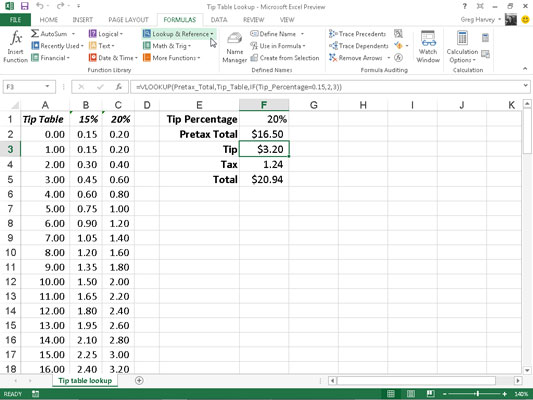 Slå opp en enkelt verdi med VLOOKUP og HLOOKUP i Excel