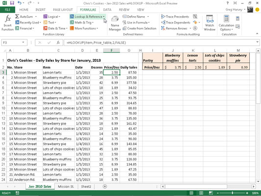 Programmā Excel atrodiet vienu vērtību, izmantojot VLOOKUP un HLOOKUP