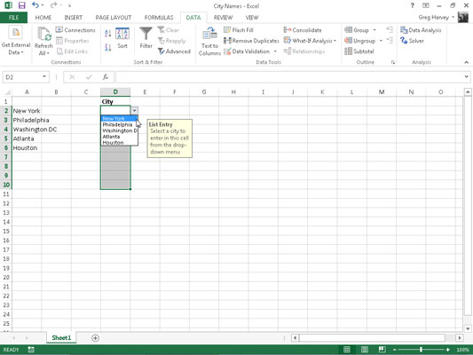 Limiteu l'entrada de dades amb la validació de dades a Excel 2013