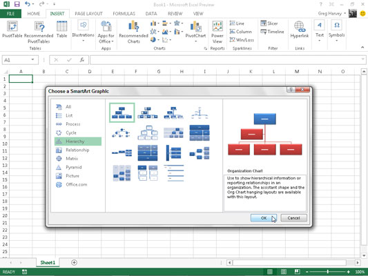 Com utilitzar SmartArt a Excel 2013