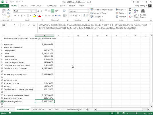 Yhteenvetolaskentataulukon luominen Excel 2013:ssa