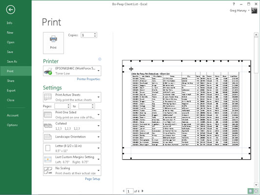 Kaip koreguoti paraštes programoje „Excel 2013“.