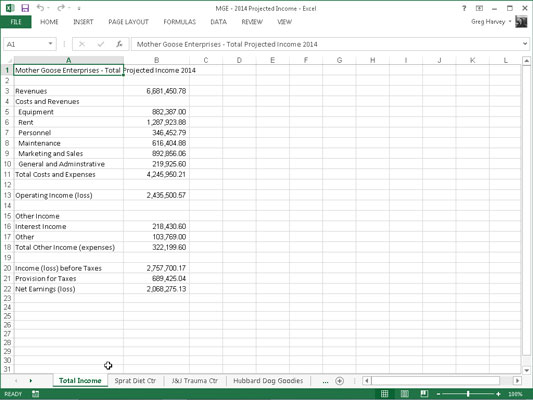 Kuinka muuttaa Excel 2013 -laskentataulukoiden järjestystä