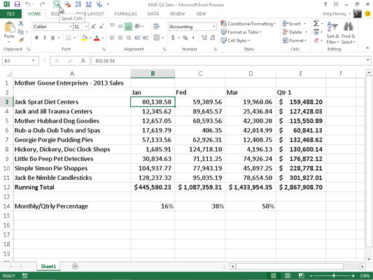 Kaip pridėti tekstą į kalbą į „Excel 2013“ greitosios prieigos įrankių juostą