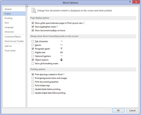 Hvordan formatere et avsnitt i Word 2013