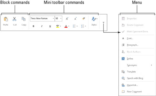 Tekstilohkon merkitseminen Word 2013:ssa