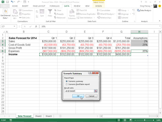 Kā izveidot kopsavilkuma pārskatu programmā Excel 2013