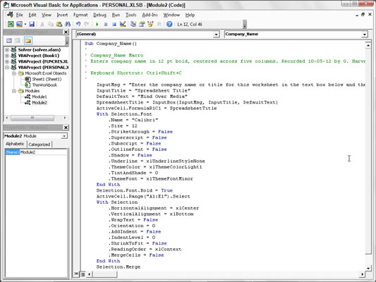 Jak přidat dialogová okna do maker aplikace Excel pomocí editoru jazyka Visual Basic