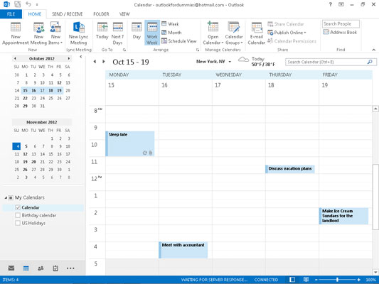 Kā mainīt tikšanās datumus programmā Outlook 2013