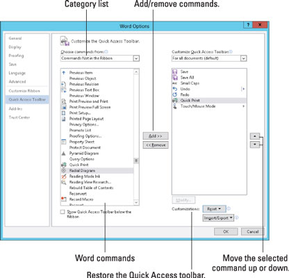 Kaip naudoti greitosios prieigos juostą „Word 2013“.