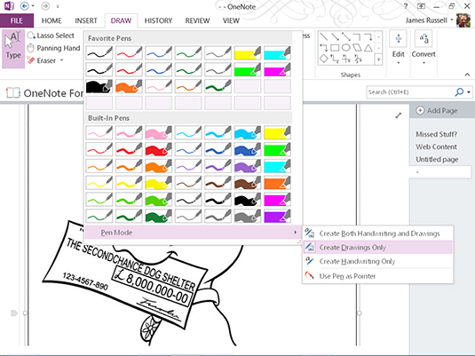 Përdorimi i OneNote 2013 për të ngjyrosur