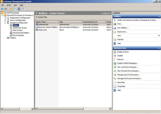 Verkkopostilaatikon tallennusrajoitusten asettaminen Exchange Server 2010:ssä