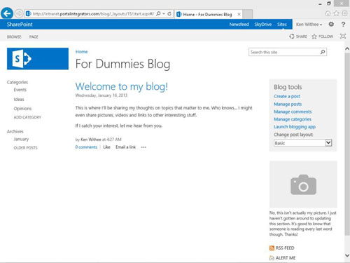 Hvordan lage en bloggside i SharePoint