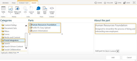 Hvordan velge riktig webdel for SharePoint 2013