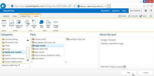 Com afegir un element web a la vostra pàgina de SharePoint