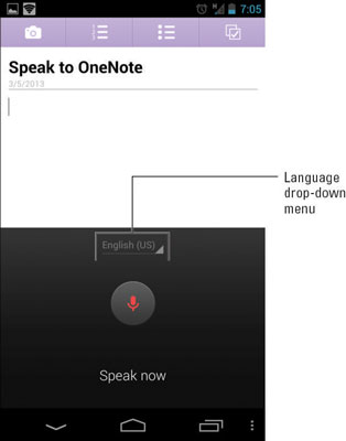 Sådan skriver du noter i OneNote 2013 på Android