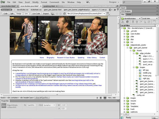 Si të përdorni skedarët Adobe Edge Animate në Dreamweaver