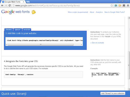 Kaip naudoti tinkintus šriftus iš „Google“ žiniatinklio šriftų svetainės „Dreamweaver“.