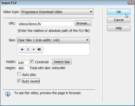 Ako pridať audio a video súbory Flash v aplikácii Dreamweaver