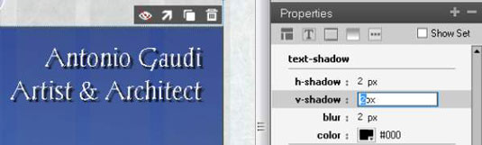 Hur man lägger till dropp- och textskuggor i Dreamweaver