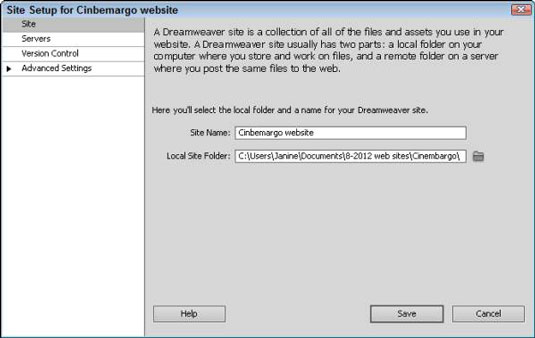 Com configurar un lloc nou o existent a Dreamweaver