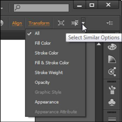 Manipulujte s vybranými objektmi v aplikácii Adobe Illustrator CC