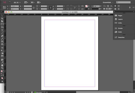 Огляд робочої області InDesign