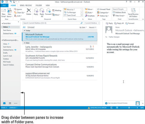 Apskatiet Microsoft Outlook saskarni