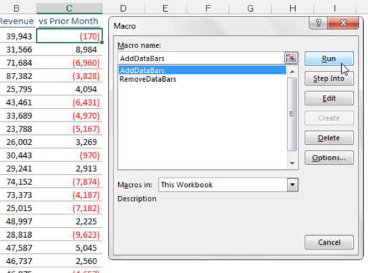 Excel-dashbord og -rapporter: Slik kjører du makroer