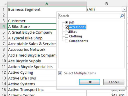 Vistes superior i inferior impulsades per pivots als informes d'Excel