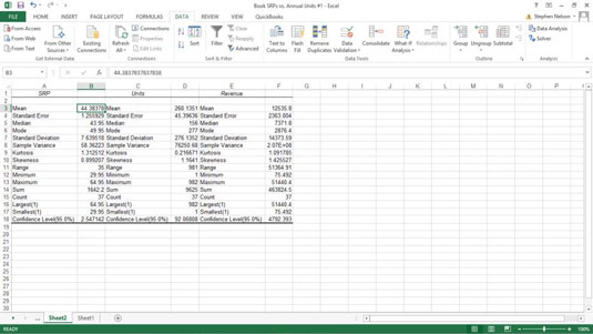 Com utilitzar l'eina d'estadística descriptiva d'Excel