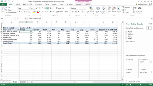 Jak zkontrolovat a změnit pořadí řešení v kontingenční tabulce Excel