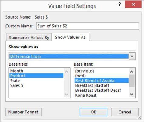 Hvordan lage egendefinerte beregninger for en Excel-pivottabell