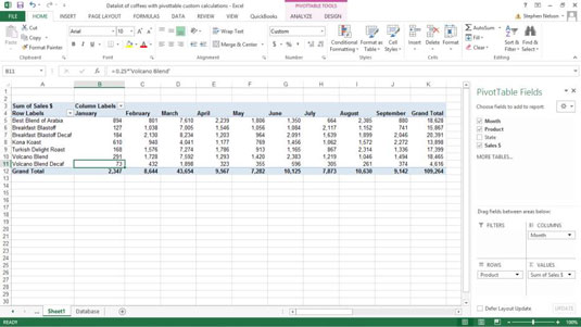 Kā Excel rakurstabulai pievienot aprēķinātu vienumu