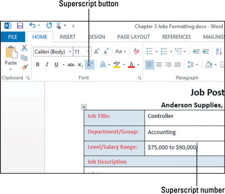 Kako stvoriti prilagođeni superscript i subscript u Word 2013 dokumentima