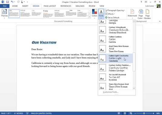 Com utilitzar els temes de Word 2013