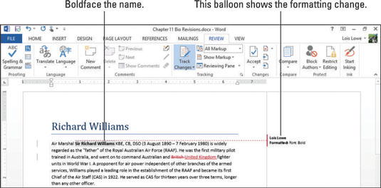 Com fer el seguiment dels canvis de documents a Word 2013