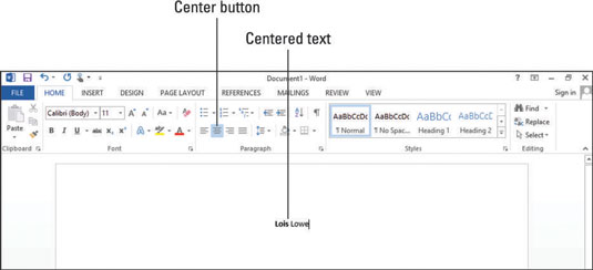 Основи на лентата и разделите на Word 2013